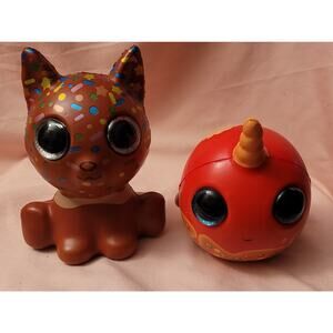 Grin Studios Squishee Foodie Friends Sweet Collection Brown Coco Cat Red Narwhal